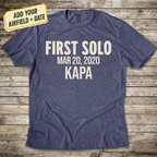 Personalized First Solo Text T-Shirt