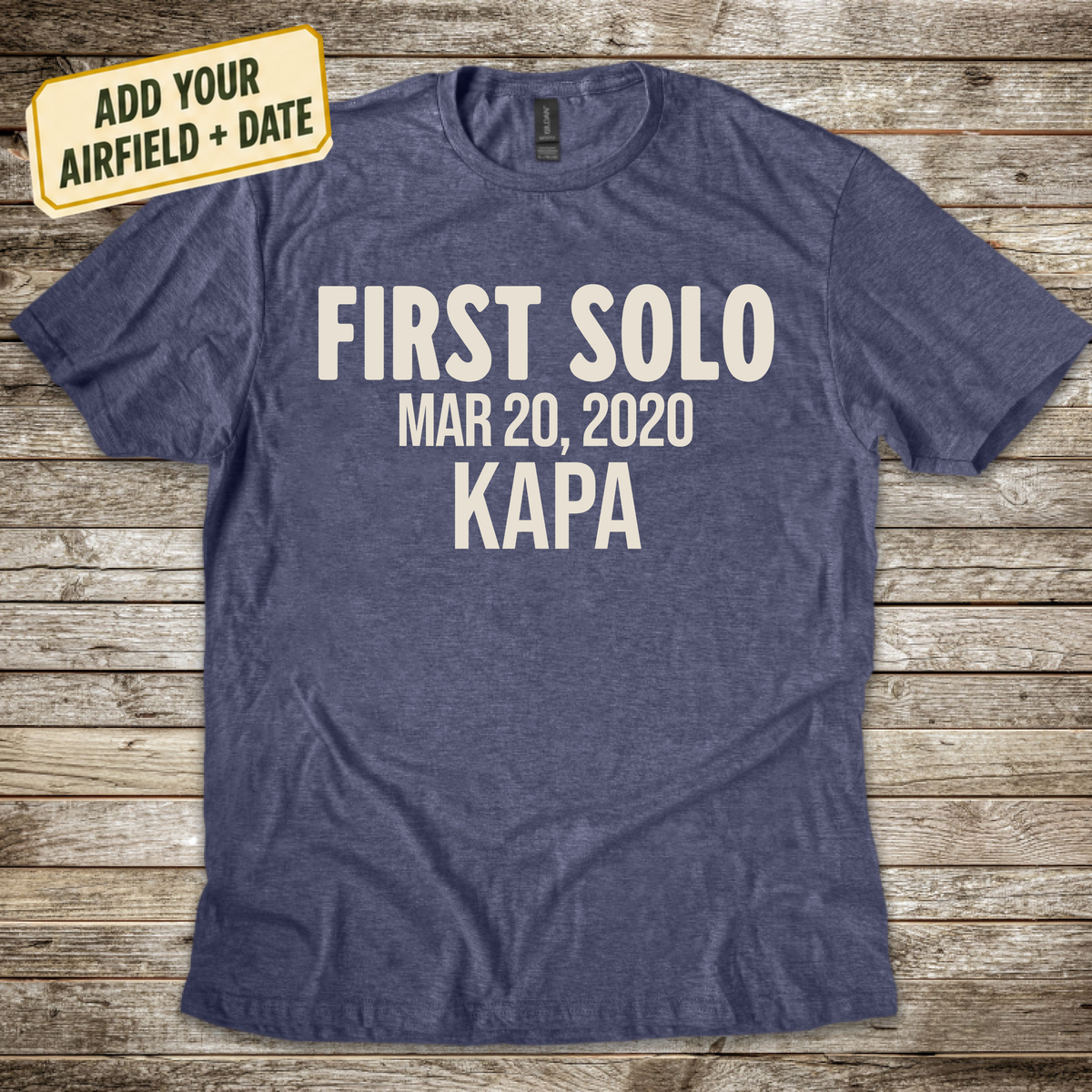 Personalized First Solo Text T-Shirt