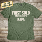 Personalized First Solo Text T-Shirt