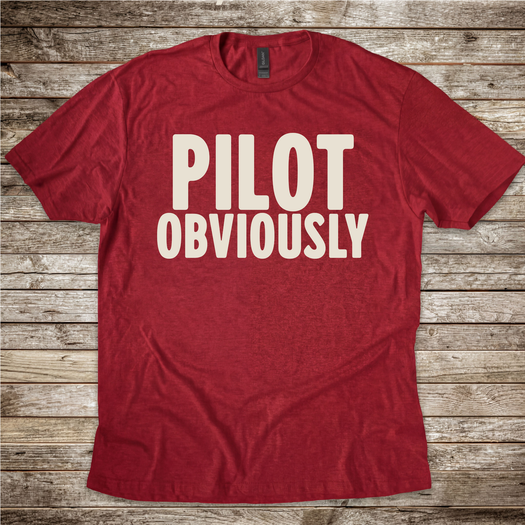 Aviation lifestyle shirt with Pilot Obviously design