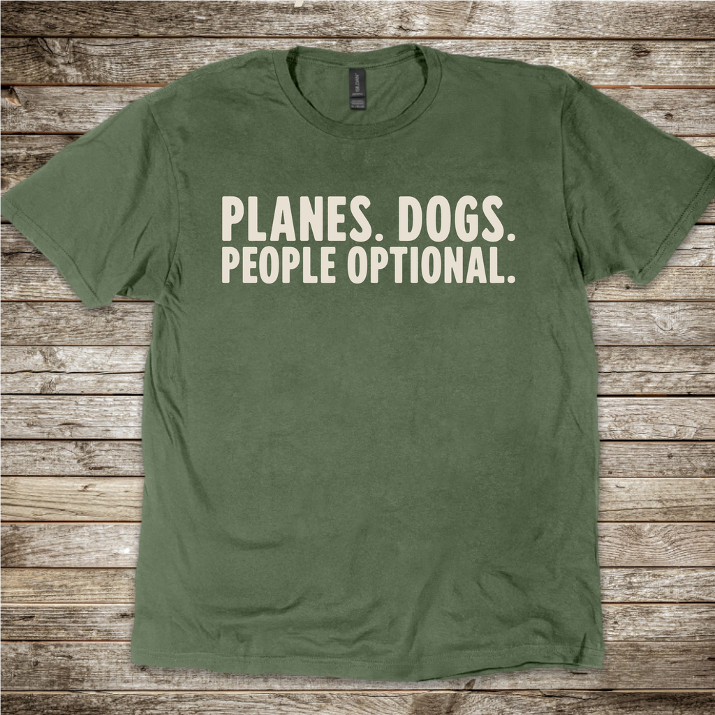 Dry aviation humour shirt for private pilots and dog owners