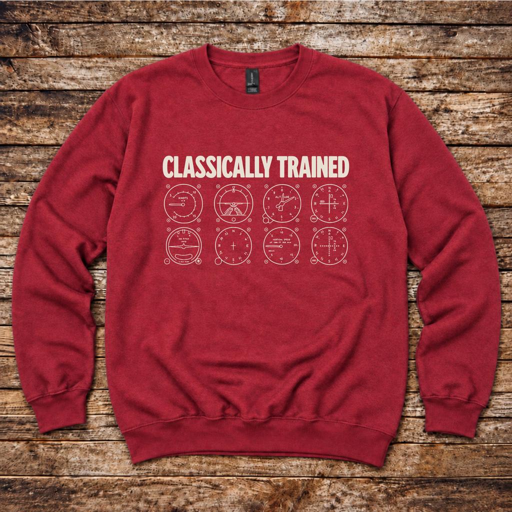 Pilot gift sweatshirt for classic aviation enthusiasts