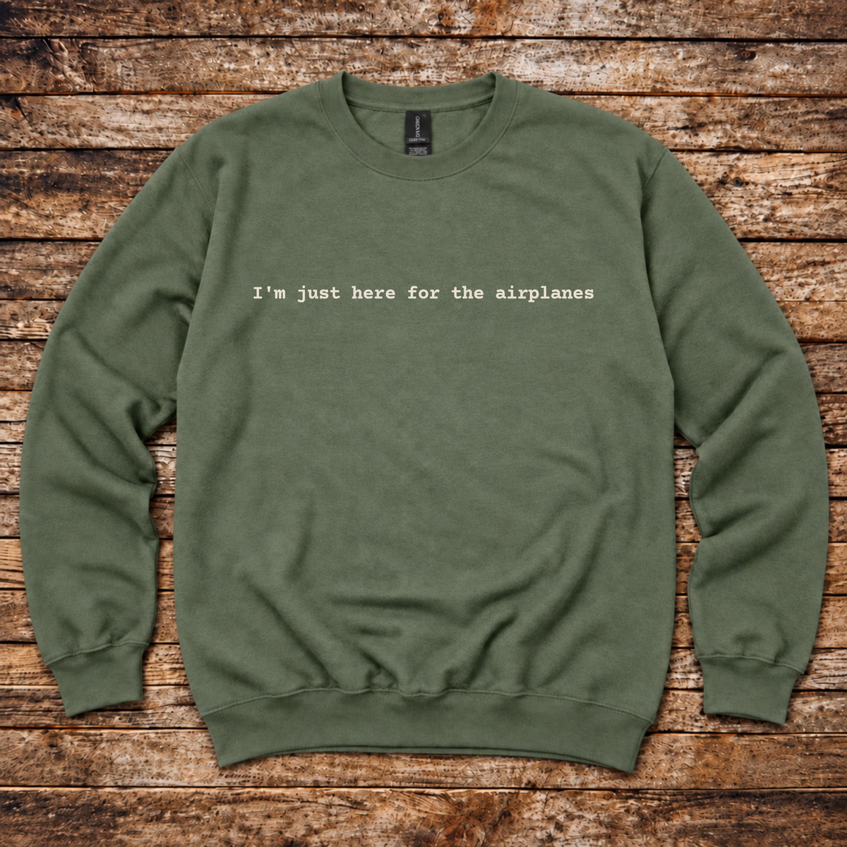 I'm Just Here for the Airplanes unisex crewneck sweatshirt