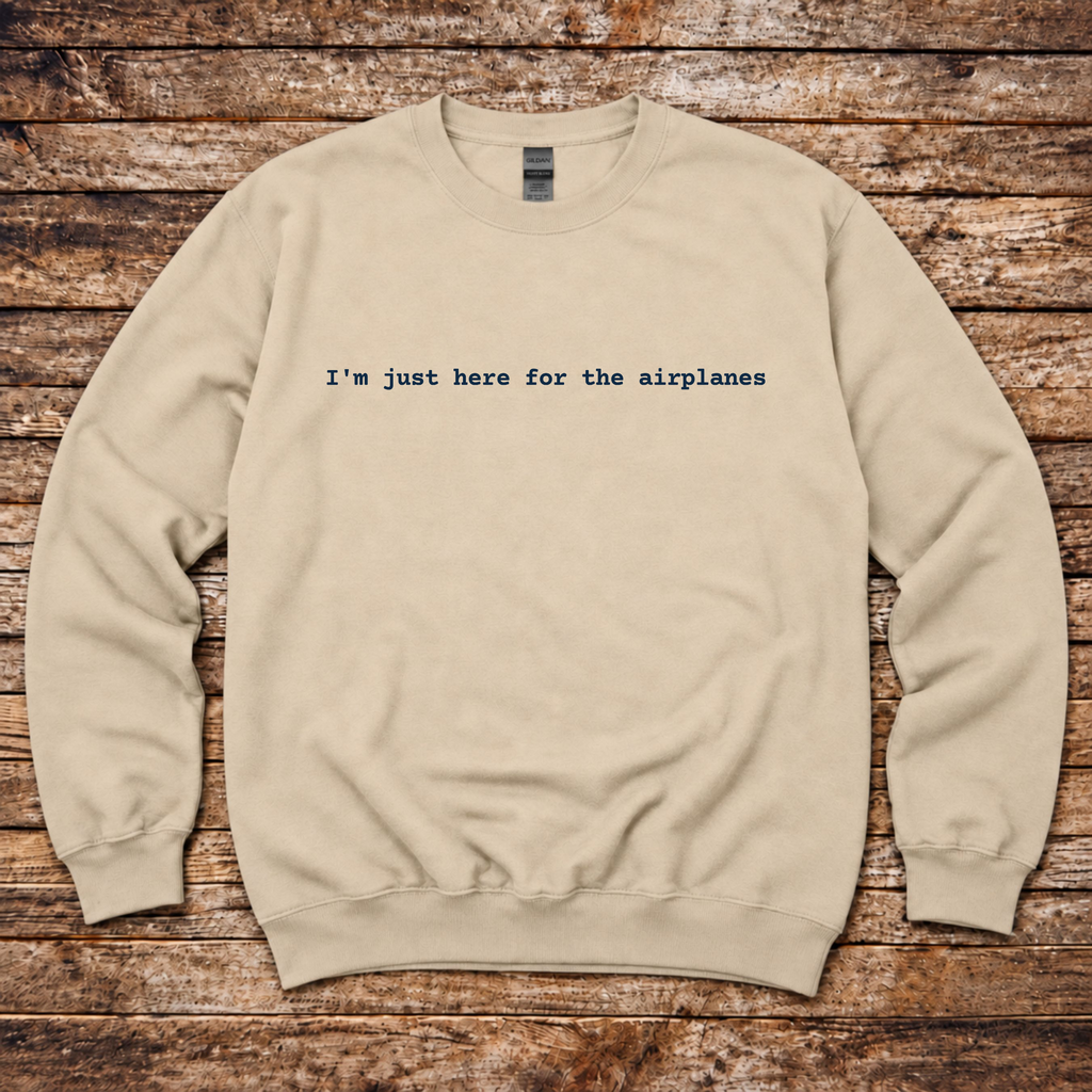 I'm Just Here for the Airplanes aviation gift sweatshirt