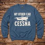 My Other Car is a Cessna aviation sweatshirt by Aero Rascals
