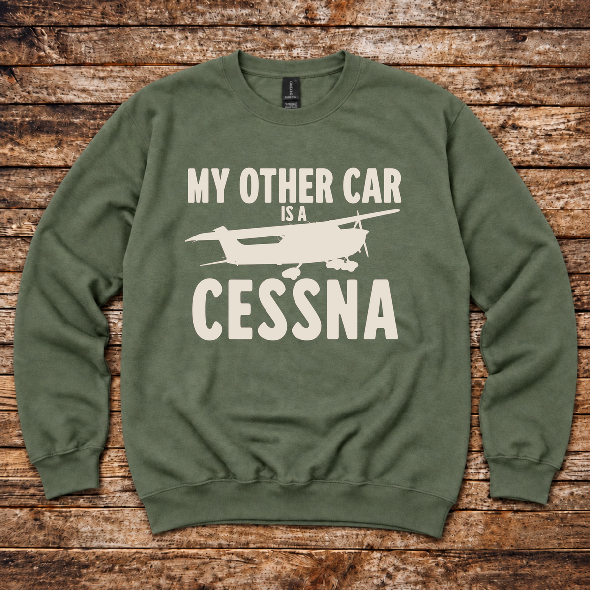 My Other Car is a Cessna sweatshirt for Cessna pilots