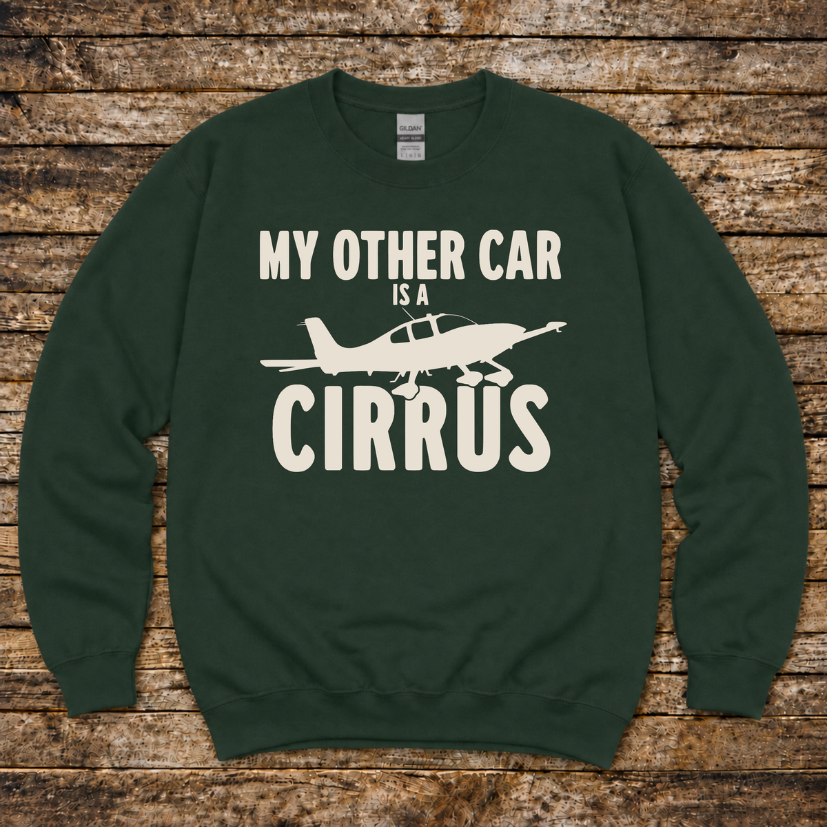 My Other Car is a Cirrus pilot gift sweatshirt