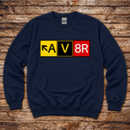 Pilot identity sweatshirt with AV8R design
