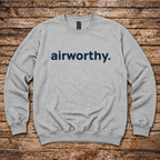 Airworthy crewneck for student pilots and instructors