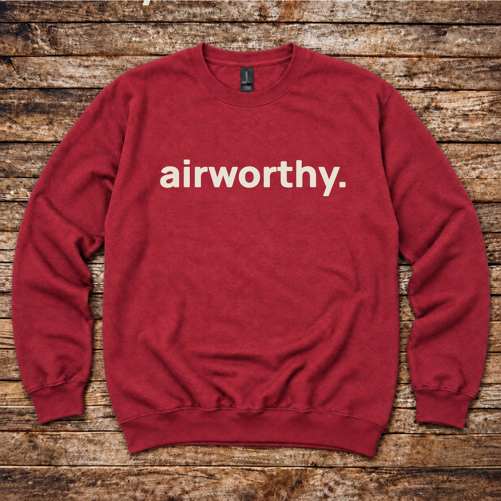 Airworthy pilot sweatshirt for private pilots
