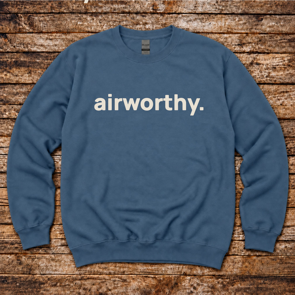 Airworthy aviation sweatshirt by Aero Rascals