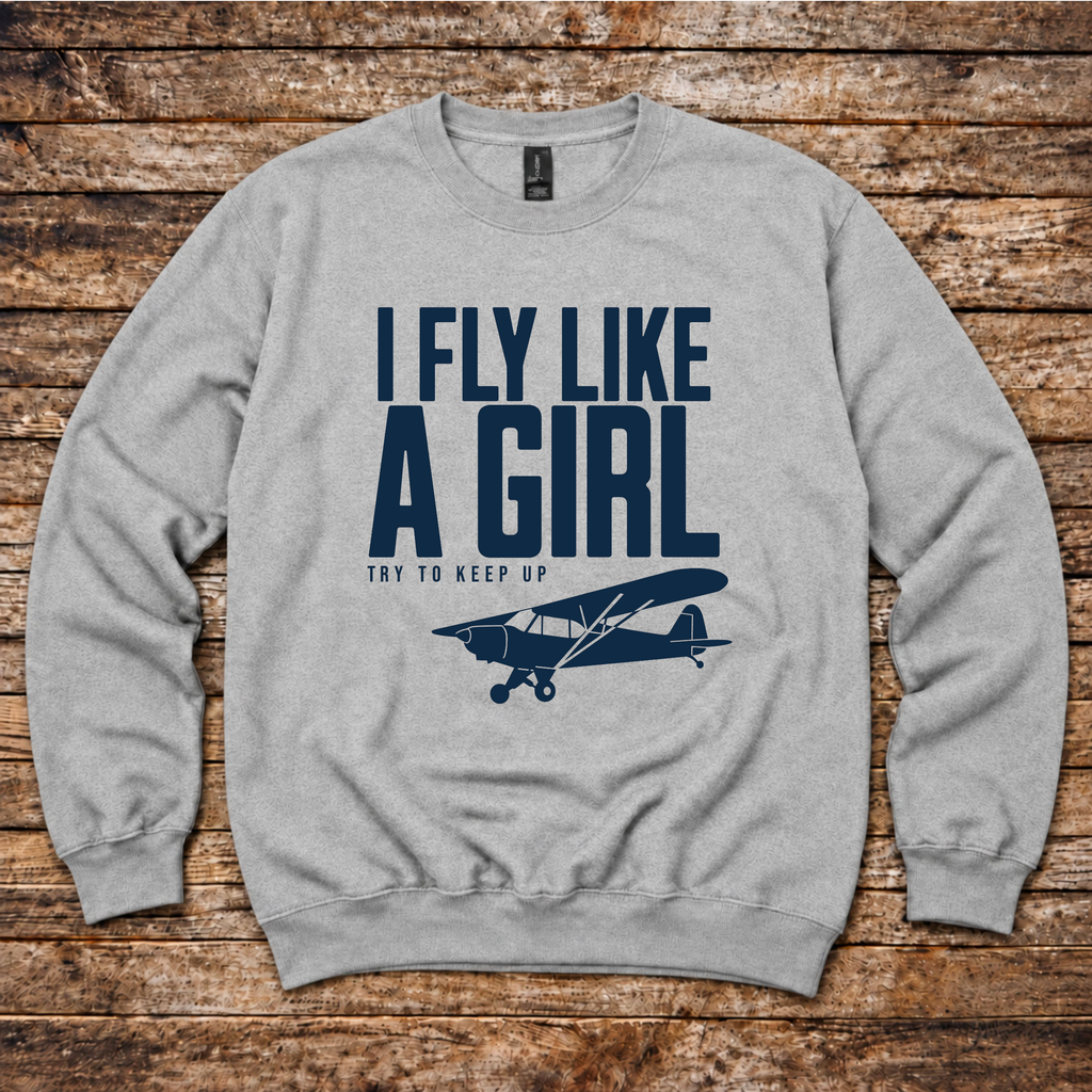 Female pilot gift sweatshirt for women in aviation