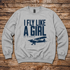 Female pilot gift sweatshirt for women in aviation