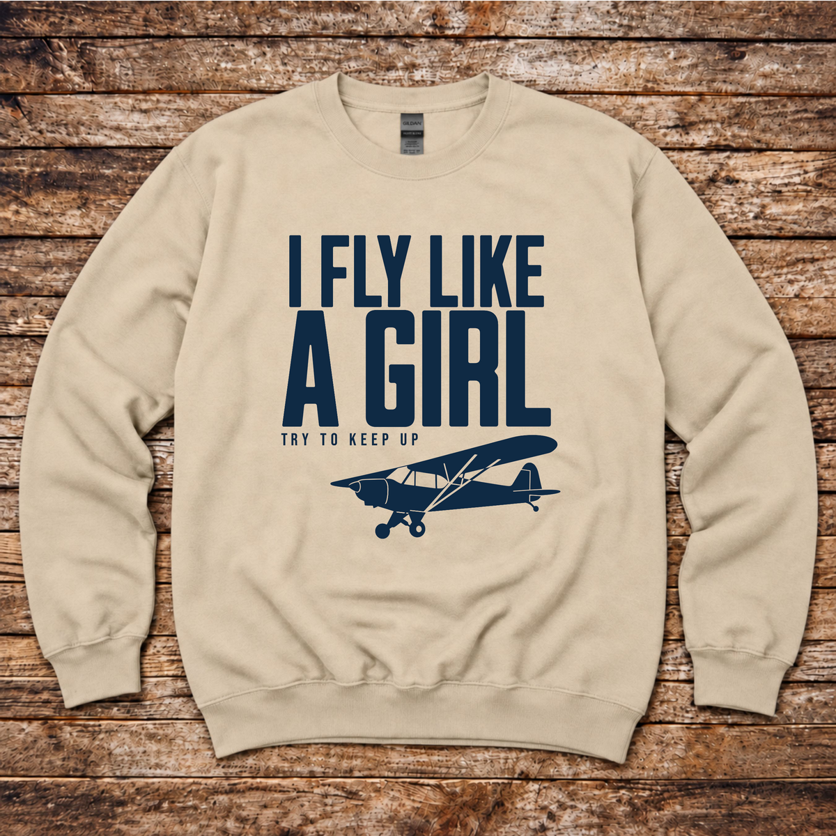 I Fly Like a Girl sweatshirt for women pilots