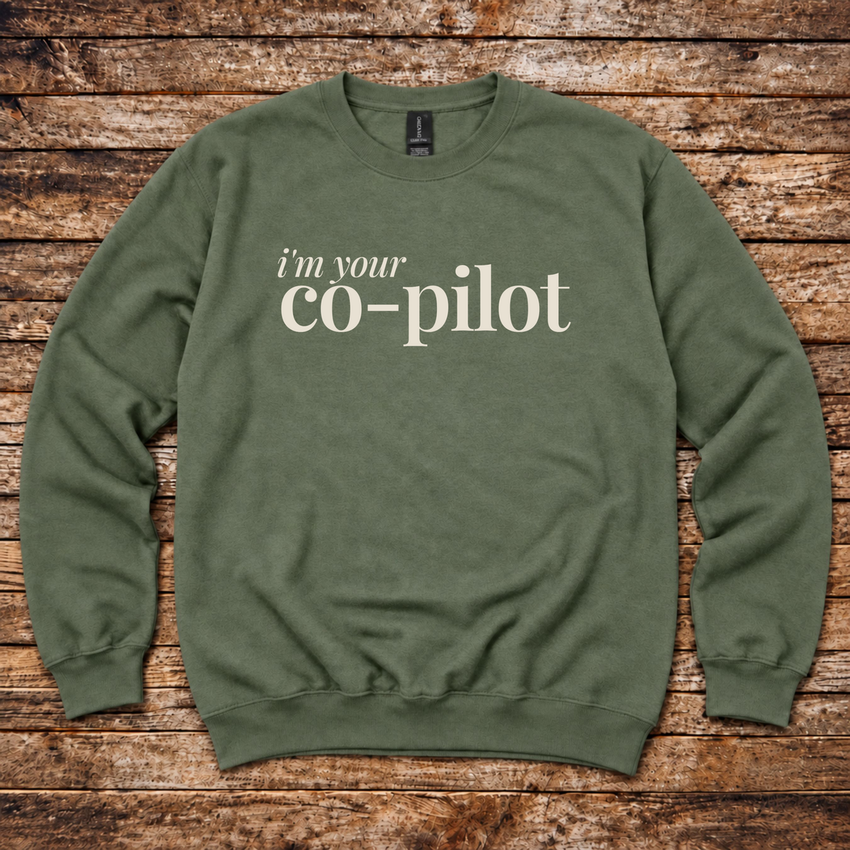 Aviation sweatshirt for co-pilots and flying companions
