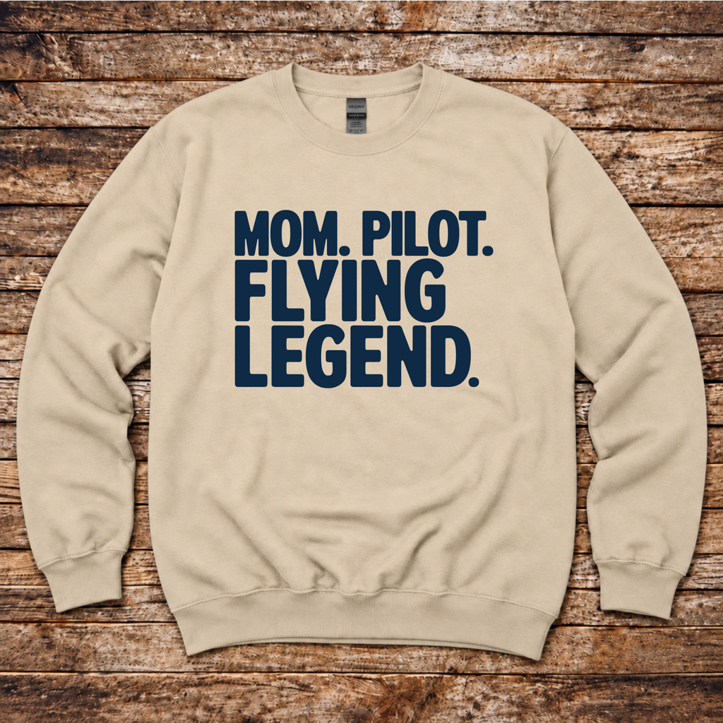 Aviation sweatshirt for female pilots and flight instructors