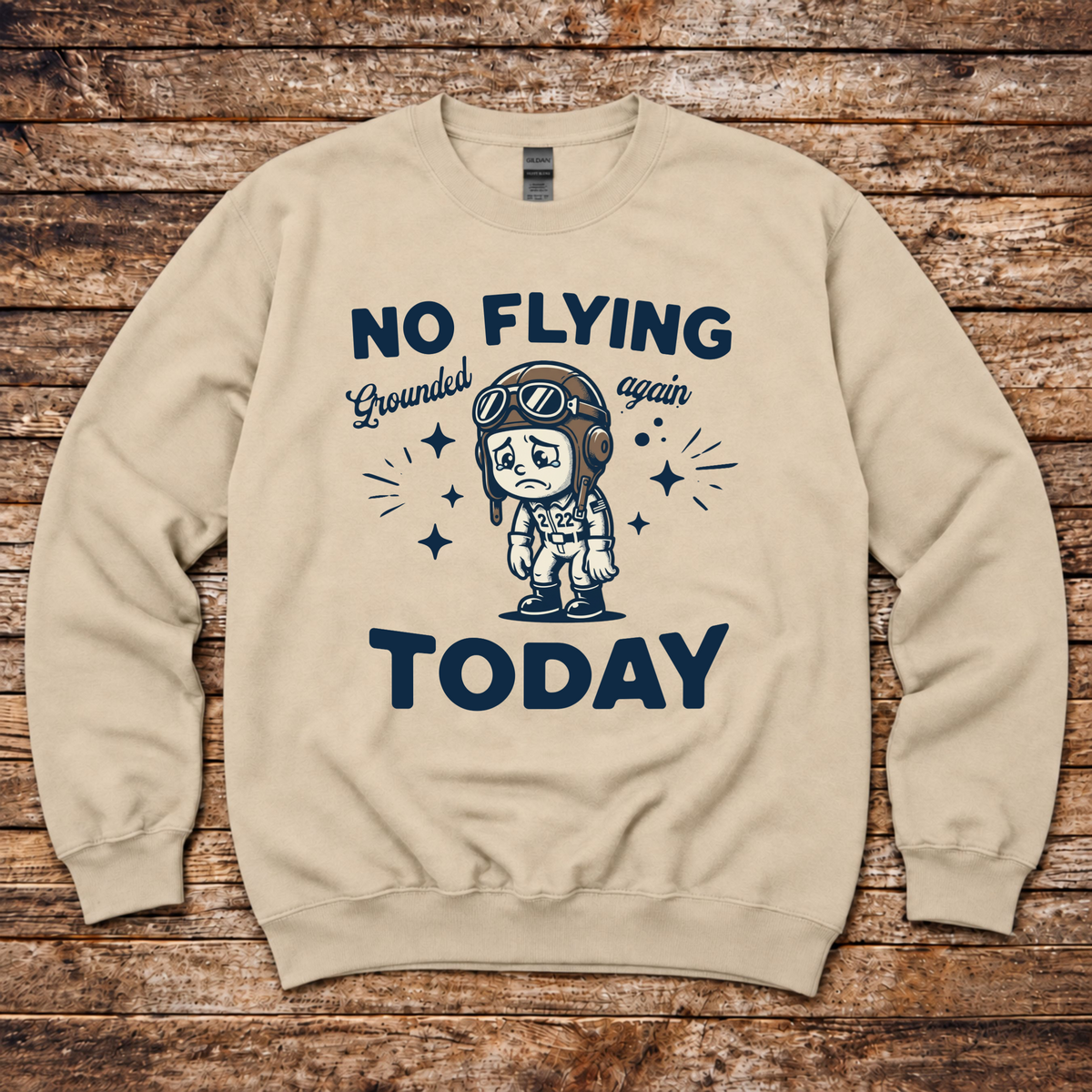 Aviation sweatshirt for pilots grounded by weather