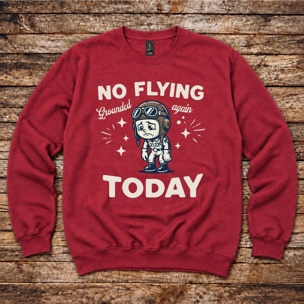 No Flying Today unisex pilot sweatshirt