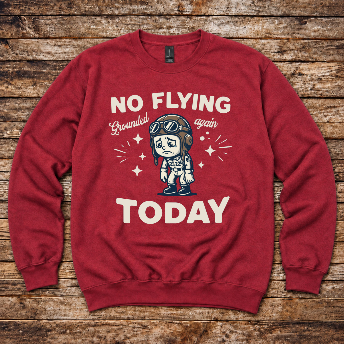 No Flying Today unisex pilot sweatshirt