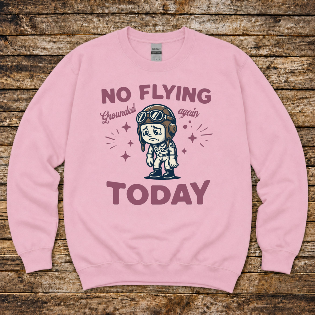 No Flying Today sweatshirt for private pilots