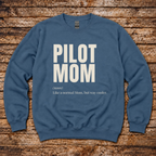 Pilot Mom sweatshirt for aviation families