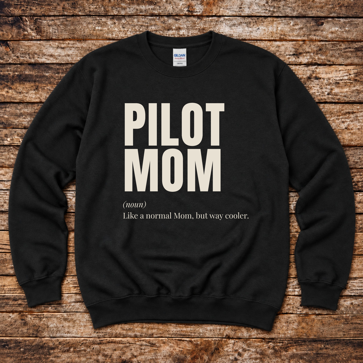 Aviation family sweatshirt for proud pilot moms