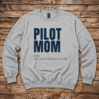Aviation mom gift sweatshirt for pilot families