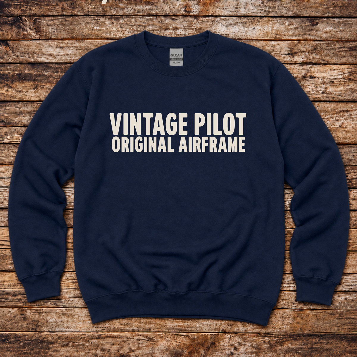 Experienced pilot gift sweatshirt with Original Airframe slogan
