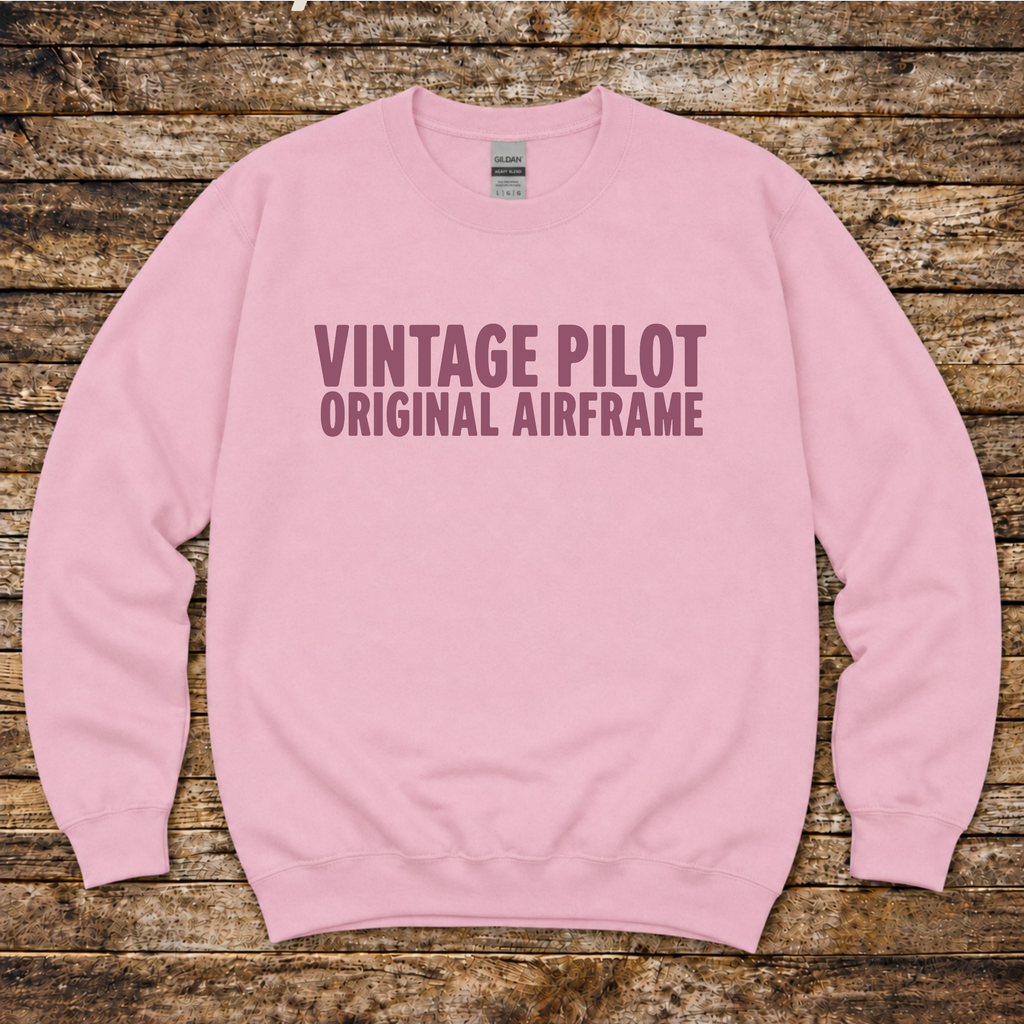 Vintage Pilot aviation sweatshirt with Original Airframe design