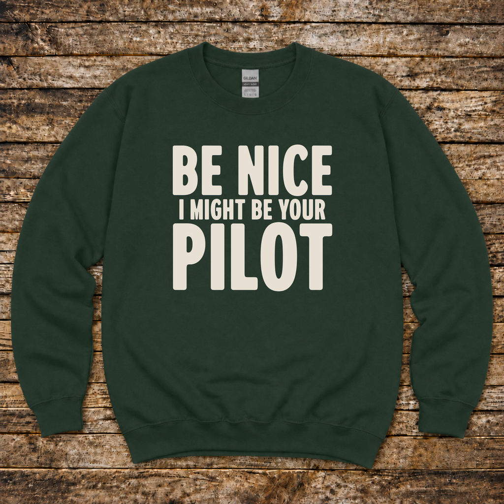 Be Nice I Might Be Your Pilot Sweatshirt